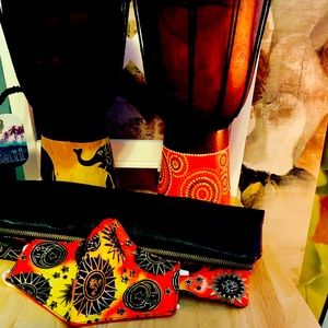 Multi-purpose clutch bag.